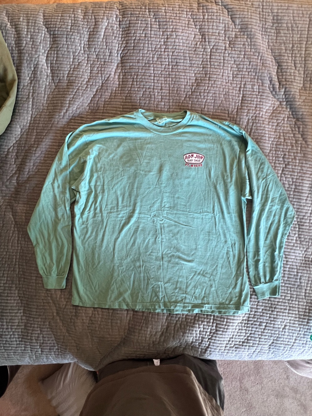 Ron Jon Surf Shop- Ft. Myers Long Sleeve Tee in Seafoam Green